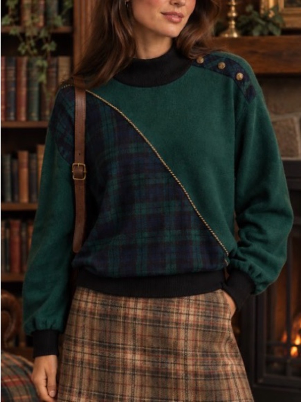 Vintage Women’s Plaid Cape Cod Sweater